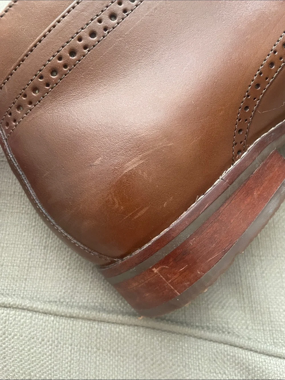 Johnston & Murphy Men's Brown Leather Cap-Toe Chukka Boots